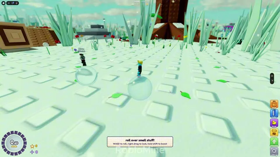 Starting HUD and PC tutorial with WASD, right-drag and Shift